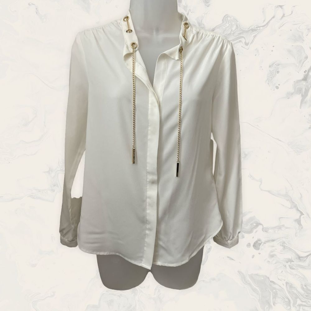 Michael Kors Women’s Button Down Blouse - Size PS- Cream